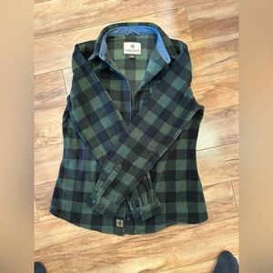 NWOT Womens Fleece Plaid Button-down